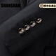 Shanshan (SHANSHAN) light luxury brand 2025 new men's suit suit slim business formal casual suit suit for men black XL 175