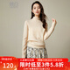 Late White New Product 2025 Winter Wool Fashion Simple Casual Warm Sweater Temperament Turtleneck Sweater Women Beige M