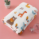 Baby cotton gauze bath towel super silent household cartoon blanket newborn bath towel wrap quilt maternity bag Animal World gauze bath towel 110*110cm