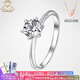 AVHE white 18k gold diamond ring laboratory-certified cultured diamond ring 1 carat six-claw wedding gift Chinese Valentine's Day customized platinum-1 carat cultured diamond D/VVS/3EX-IGI