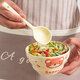 Cute gourd ceramic household cream rice bowl girl heart net salad cartoon hand-painted high-value heart bowl large capacity honey bear one bowl one spoon (2 colors random)