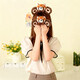 Bai Qixin's cute raccoon plush headband, zoo red panda funny headband, peripheral hair accessories, cartoon headband, photo hairpin, little raccoon headband