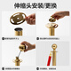 Huixiang concierge pole lanyard hotel welcome column isolation belt telescopic belt cordon one meter railing gold 1.5m