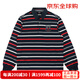 PAUL&SHARK (Paul Shark) men's long-sleeved POLO shirt, classic striped embroidered logo top, fashionable men's clothing, dark blue (red, white and gray stripes) I14P1072 374 M size, loose version