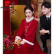 Pierre Cardin Toast Wear Bridal Red Suit Engagement Clothes New Chinese Style Show He Clothes Wedding Clothes Wedding Dress Burgundy M