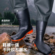 Yuduoduo waders, half-length rain pants with rain boots, waterproof clothes for men, fishing jumpsuits, whole body thickened reservoir water, black baby bag waders, quality grade_leakage replacement_impulse style 45