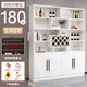 Yusenyi Wine Cabinet Partition Cabinet Home Wall Porch Simple Entry Door Shoe Cabinet Integrated Living Room Side Cabinet Cabinet Storage Cabinet Includes Entry Four Doors 180 White + Marble Pattern