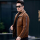 CJZ Parker Leather Jacket Men's Motorcycle Fur One-piece Lamb Shear Shear Warm Jacket Leather Jacket Men Gray L