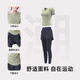 Xiaoying fitness clothing tops for women 2025 new high-end Pilates training yoga clothing short-sleeved morning running sports suit V-neck slimming short-sleeved gray lake blue S (recommended 85-95Jin Jin equals 0.5 kg)