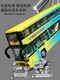 He Jiangong alloy remote control double-decker bus bus simulation bus model children's electric toy car boy and girl alloy remote control bus yellow
