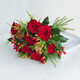 Rose Mixed Package Classic Red Rose Mixed Flowers Small Bouquet Surprise Blind Box Flowers Yunnan Base Straight Hair 10 Random Roses + 5 Red Beans + 10 Random Grass Flowers