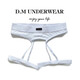 D.M men's underwear low-waisted sexy thong modal wide striped plush soft and empty personality sexy hot T-pants white M100-115Jin Jin is equal to 0.5 kg