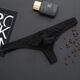 Iosn men's ice silk translucent thong thin sexy sexy underwear T bag breathable low-waist young men's pants black