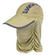 WE FLOWERWEFOX outdoor anti-snort fishing hat with mask scarf to cover face and neck breathable anti-mosquito hat blue