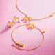 Saturday Blessing Gold Bracelet Actress Dream Girl Heart Pure Gold Priced at 999 A0711999 Approximately 2.11g 16+3cm Gift