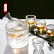 Zhushengmo (ZHUSHENGMO) Japanese wine set glass sake cup soju pot fruit wine cup plum white wine cup small glass wine warmer home set transparent model 1 pot 1 cylinder 4 cups
