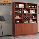 Yusenyi wine cabinet against the wall living room home red wine storage cabinet modern simple wine cabinet sideboard integrated entrance cabinet customization 150*200*30 modern door 4 doors teak color double door