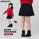 I.KARNOW girls' skirt black pleated skirt children's spring and autumn pleated skirt anti-exposure culottes fashionable baby girl skirt two-piece set 1516 black + 19722 red sweater 110