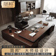 Jianbang High-end Chairman's Office Boss Desk Desk New Chinese Style President Luxurious and Attractive Solid Wood Veneer Executive Desk 2.4-meter President Desk (right side cabinet)