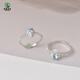 Aquamarine ring for women East China Sea amethyst red sapphire beeswax garnet turquoise ring couple ring 03#s925 silver tanzanite ring