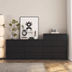 Shantoulin pueblo de madera sólida Cofre de gabinete Nórdico Cajero de la sala de estar del dormitorio del dormitorio Estilo americano Cofre de gabinete negro Badou 1583*40*996 Altura Cofre de madera sólida pura pura Cofre de gabinete