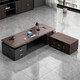Desk Boss Desk Simple Modern Double Cabinet Mobile Cabinet Office Manager President Desk and Chair Combination Desk 1.8*0.8 Meter Boss Desk (Installation Included)