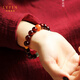 Layun Feiyin collectible blood amber bracelet for women with original ore turquoise patterned beads and southern red separated beads single circle 10mm