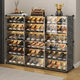Yusenyi simple shoe rack doorway household dust-proof transparent shoe cabinet dormitory multi-layer shoe storage artifact space-saving shoe box (single row saves space) 1 row 6 layers of black flowers (single row saves space) 1 row 6 layers of black flowers