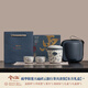 Xiyuanji blue and white tangle lotus travel tea set portable outdoor tea drinking tea for one person quick cup one pot two cups Lihua anemone Tianfu Xiangyun travel tea set Oriental gift box