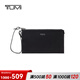 TUMI JD Outlet VOYAGEUR women's high-end fashion clutch black with smoke gun color