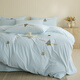 Yalu Class A baby milk velvet four-piece set double-sided velvet winter thickened warm coral velvet sheet quilt cover bedding Lucky Tree-Light Blue Thickened Class A maternal and infant grade milk velvet bed sheet style 1.8m four-piece quilt cover 200x230cm