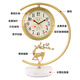 Hanshi (Hense) New Chinese Style Light Luxury Brass Table Clock Creative Desktop Table Clock Porch Decoration Clock Living Room Quartz Clock HD1032 Model A Brass Fulu (White Base + Pattern Plate)