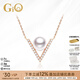 GiO Jewelry Eternal Series Akoya Seawater Pearl Necklace 18K Gold Pearl Pendant Birthday Gift for Wife 18K Gold Pearl 7-7.5mm
