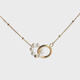 French natural pearl concentric knot high-end new trendy niche temperament non-fading necklace lock one in stock