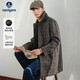 Navikel Italian dinghy 25 winter new men's mid-length woolen coat full wool plaid coat 1341445501