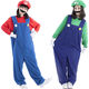 Halloween cosplay masquerade plumber overalls mario mario luigi costume children red S