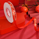 DOROCH Ribbon Ribbon 9m New Year Ribbon Red Wrapping Paper Hot Stamping New Year Annual Party Event Decoration Spring Festival Width 1cm
