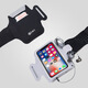 Adilaidun new thin sports arm bag running mobile phone arm bag elastic lycra but water breathable mobile phone arm upgraded version large black