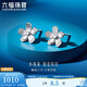 Lukfook Jewelry Platinum 950 Small Flower Brushed Glossy Platinum Stud Earrings for Gift Price EFPTBE0009 1.66g (including labor cost 163 yuan) with silicone ear plugs