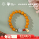 Potala Palace Beeswax Bracelet Amber Aquamarine Girls Simple Single Circle Bracelet Tibetan Design Toy Jewelry Birthday Gift Beeswax Aquamarine Bracelet