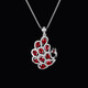 HEEKAIYI Ruby Necklace for Women Pigeon Blood 18k Gold Diamond Pendant Chinese Valentine's Day Birthday Gift for Wife and Girlfriend <Lifetime Warranty>