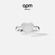 APM Monaco New Product Love Ring Silver White Pavé Heart Shape Design Simple Hand Jewelry Gift Silver White Size 54