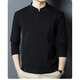 POLO SPORT autumn and winter double-sided German velvet bottoming shirt men's Henry collar trendy versatile long-sleeved T-shirt stand-up collar sweatshirt for men black M recommended 90-115Jin Jin is equal to 0.5 kg