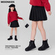 I.KARNOW girls' skirt black pleated skirt children's spring and autumn pleated skirt anti-exposure culottes fashionable baby girl skirt two-piece set 1516 black + 19722 red sweater 110