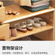 Jiunian en bois massif en bois panier miroir à chaussures armoire de chaussures intégrées étage au sol de la maison de ménage étagère de rangement de vêtements multi-fonctionnalités [couleur noyer] rack de manteau