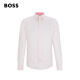 BOSS [Father's Day Gift] [Cool Commuter] Men's Casual Style Linen Blended Twill Shirt 688-Light Pink S (38)