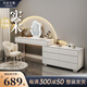 FEDDIES slate dressing table bedroom cream style Internet celebrity solid wood dressing table table six drawer cabinet integrated modern simple storage cabinet white 120CM table + cabinet + cloud mirror + petal chair solid wood six drawer cabinet slate countertop