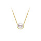 I LOVE HOLIDAYoeinOEIN natural freshwater pearl necklace women's S925 silver small sun half circle diamond single pendant clavicle chain default