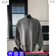 Wu Quanwan gray sweater large size Henry collar sweater men's lazy style inner base sweater jacket black black M recommended 95-115Jin Jin equals 0.5 kg
