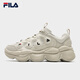 FILA Yang Mi's same style official pea shoes women's shoes dad shoes sports shoes winter new sports and casual shoes oatmeal brown-OM 37.5
